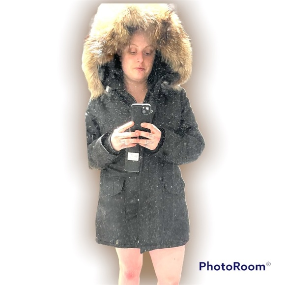 DOWN-FILLED Winter Jacket! Real Fur On The Hood! 🤩Imported From 🇫🇷 France 🤩 - Picture 2 of 10